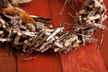a wreath of branches