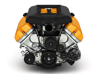 Automotive engine.3D illustration.
