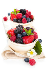 Fresh fruits in bowl.