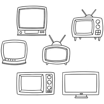 Vector Set Of Television