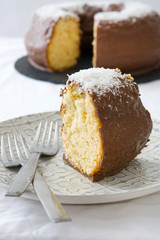 Chocolate and coconut cake

