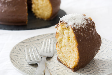 Chocolate and coconut cake
