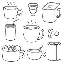 Obraz premium vector set of coffee