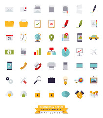 Business and Office Flat design icon set