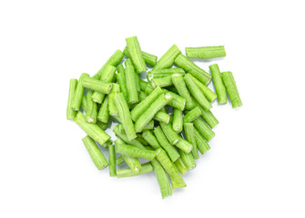 Long bean isolated on white background
