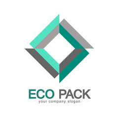 Logo eco-friendly packaging. Eco packing
