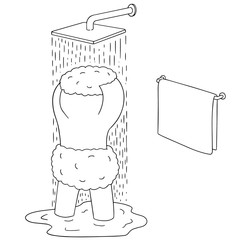 vector set of shower