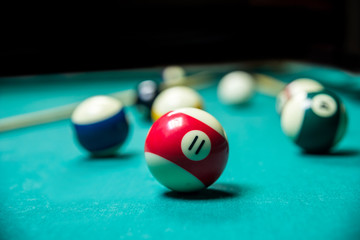 Billiard balls pool