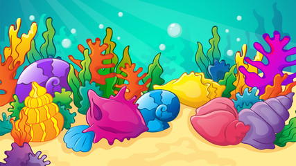 Cartoon See Shells And Corals