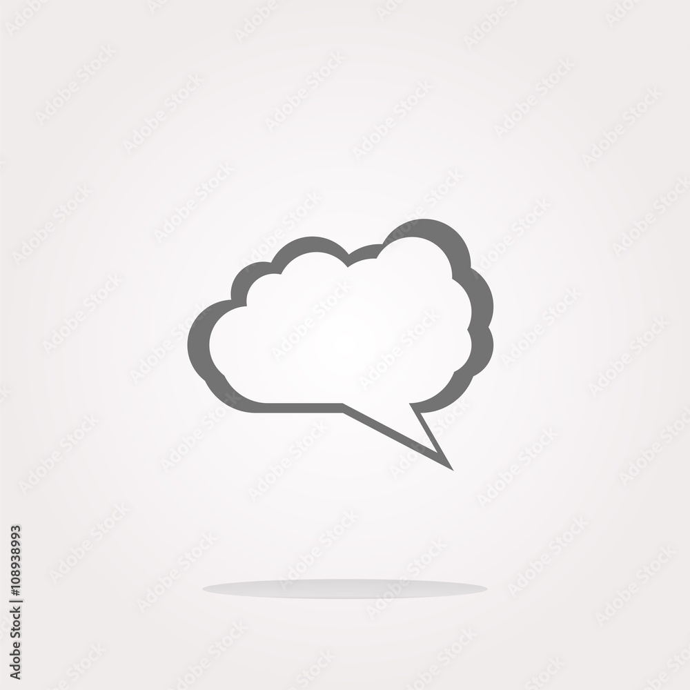 Poster vector abstract cloud on web icon button isolated on white