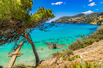Idyllic view of Camp de Mar Majorca Landscape Sea Bay 