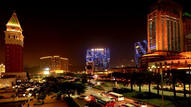 The amazing view of Casinos in Macau, China 

