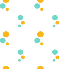 abstract seamless vector pattern background illustration with blue and orange circles