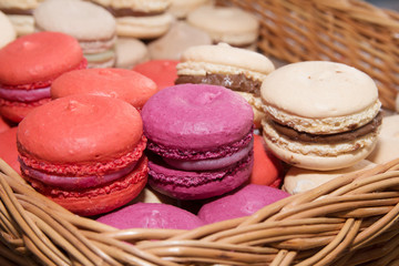 Set of french cookies macaroons