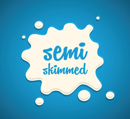 milk splash on a blue background