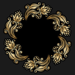 Vector round ornament.