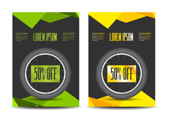 Leaflet with bicycle wheel