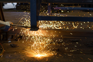 Selective focus of wrenches in store workshop.