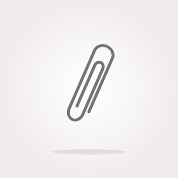 vector clip sign on web icon button