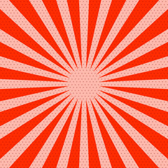 Retro Red Background with Rays