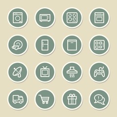 Home Appliance web icons set