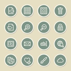 Image viewer web icons set