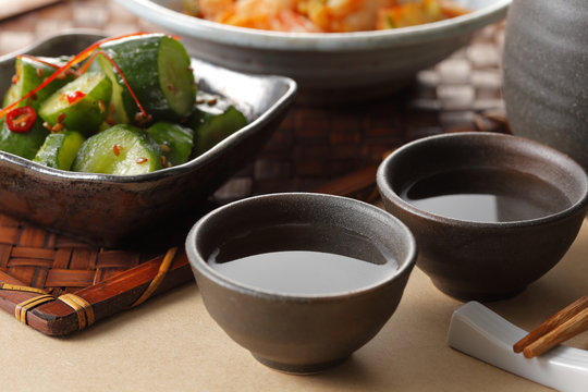 日本酒　晩酌イメージ　Japanese SAKE and appetizer