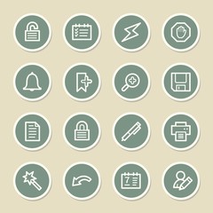 Organizer Web Icons Set