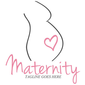Maternity or Pregnancy health care logo vector