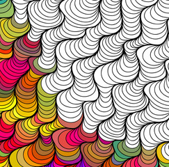 Vector abstract seamless fantasy pattern hand drawn ornaments