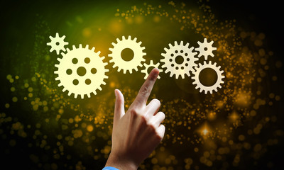 Cogwheel mechanism as teamwork concept
