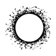 Tuinposter Circle made out of music notes © Christopher Hall