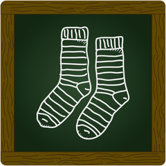 Simple doodle of a pair of socks