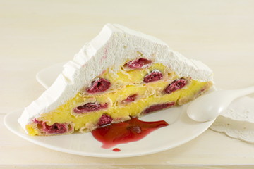 triangle cherry cake