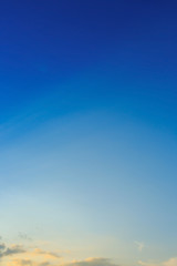 beautiful light on clear blue sky