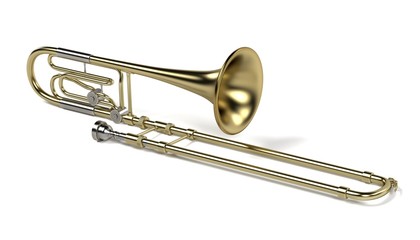 Obraz na płótnie Canvas 3d rendering of bass trombone