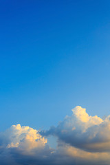 clouds on clear blue sky