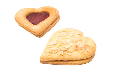 heart cookies isolated