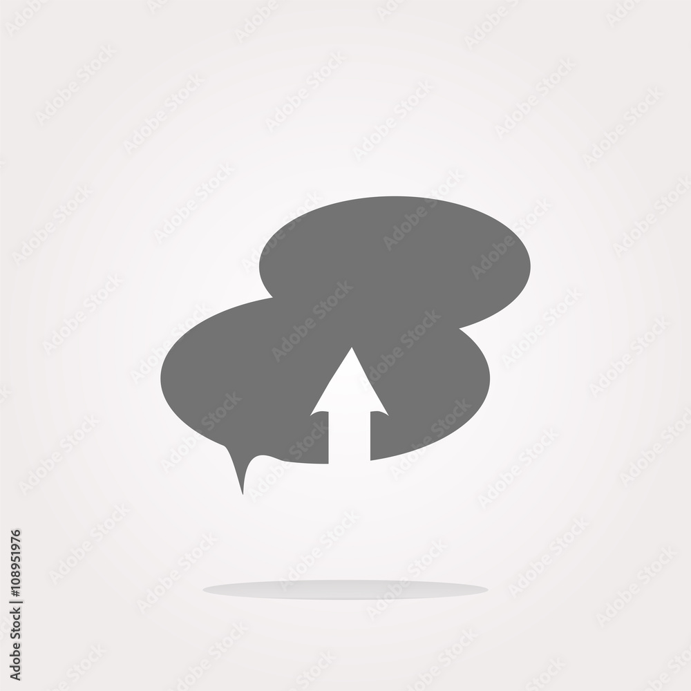 Poster vector upload from cloud icon. upload button. load symbol