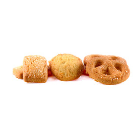 Biscuits on white background