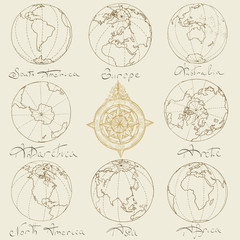 Maps atlas continents.