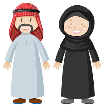 Arab man and woman