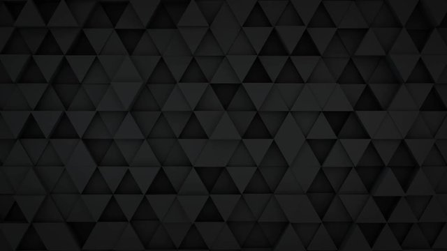Black triangles extruding surface 3D loopable animation 4k UHD (3840x2160)
