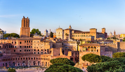 Fototapeta na wymiar Forum and market of Trajan in Rome
