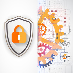 Protection background. Technology security, encode and decrypt.