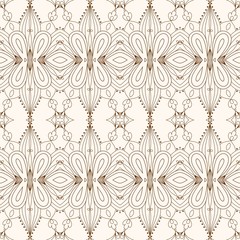 symmetrical geometric seamless pattern. Design element for art. mandala fragment