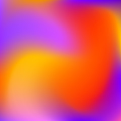Abstract gradient blured background with pink, violet, purple, red, orange and yellow colors for deign concepts, wallpapers, web, presentations and prints. Vector illustration.