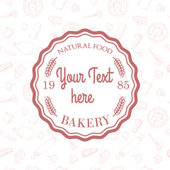 Vintage monochrome bakery emblem. Old style elements, logos, logotypes for badges, bread company, bread house, cafe, cake shop.