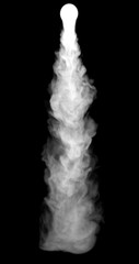 3D illustration of explosion fire cloud