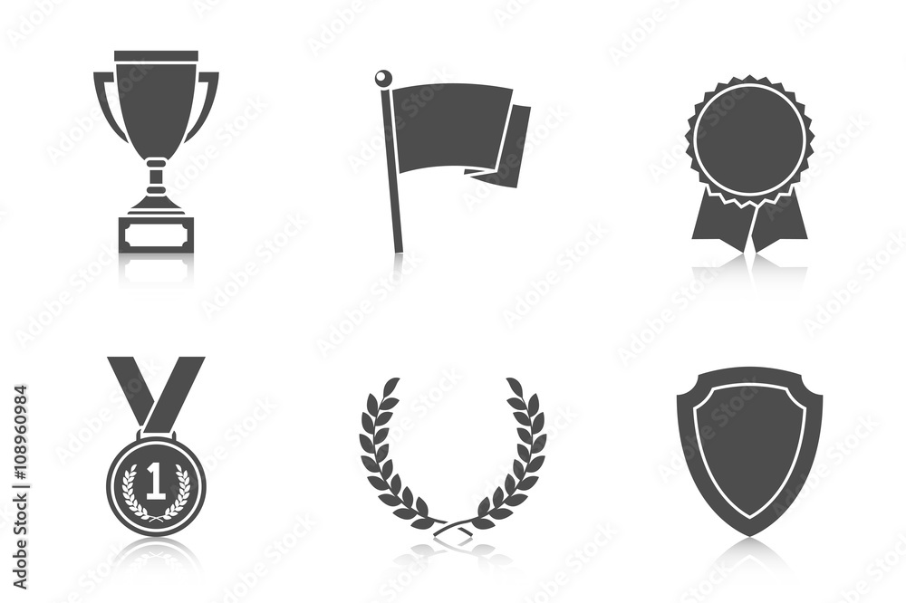 Wall mural trophy and awards icons